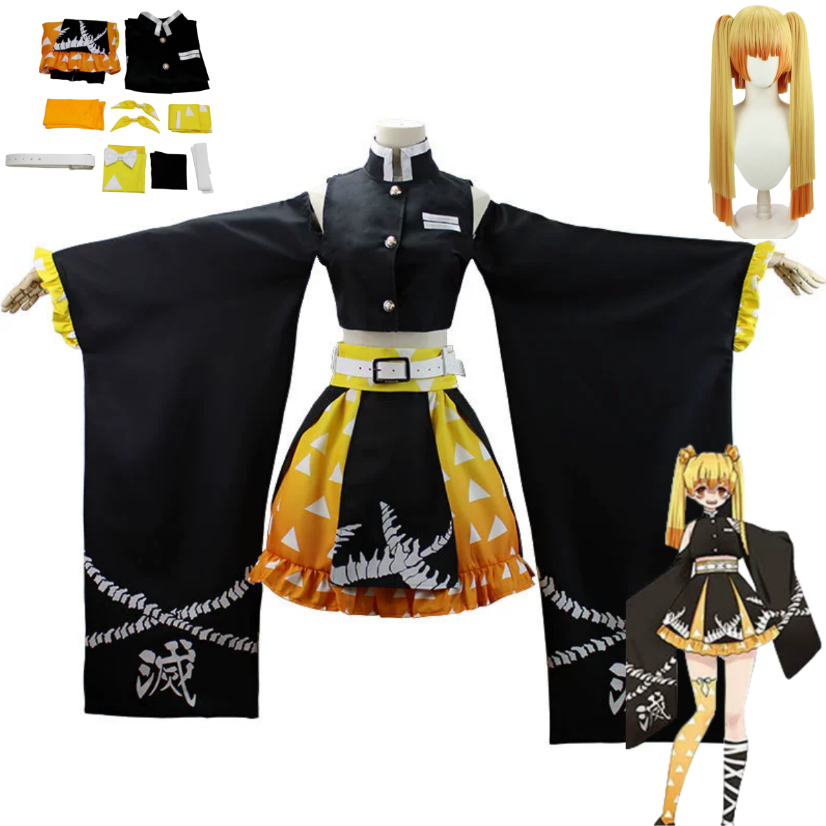 Anime Cosplay Couple - Anime Agatsuma Zenitsu Cosplay Costume Sexy