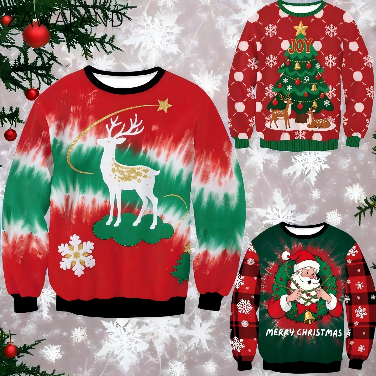 Anime Cosplay Couple - Ugly Christmas Sweatshirt for Woman Man
