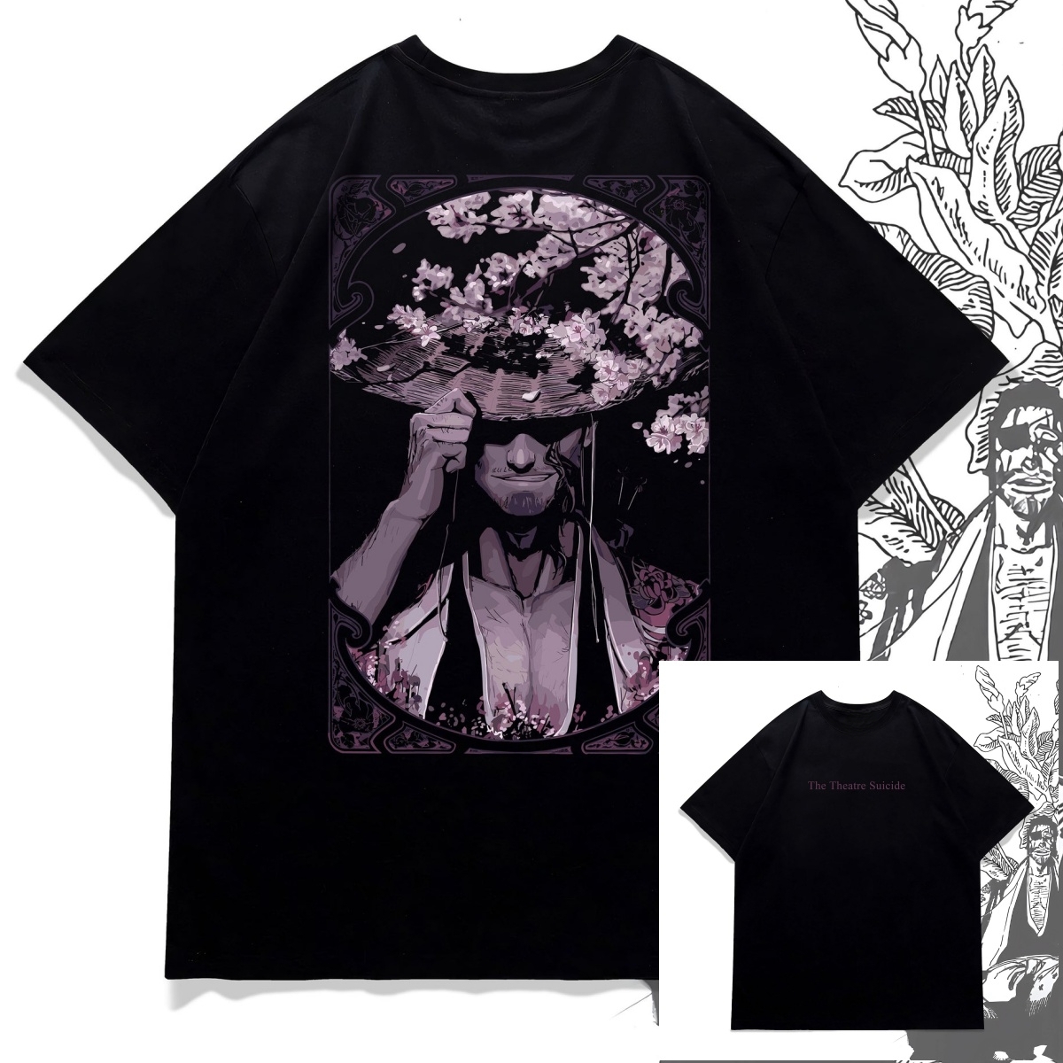 Anime Cosplay Bleach - BLEACH Kyoraku Theater Suicide Anime T-Shirt