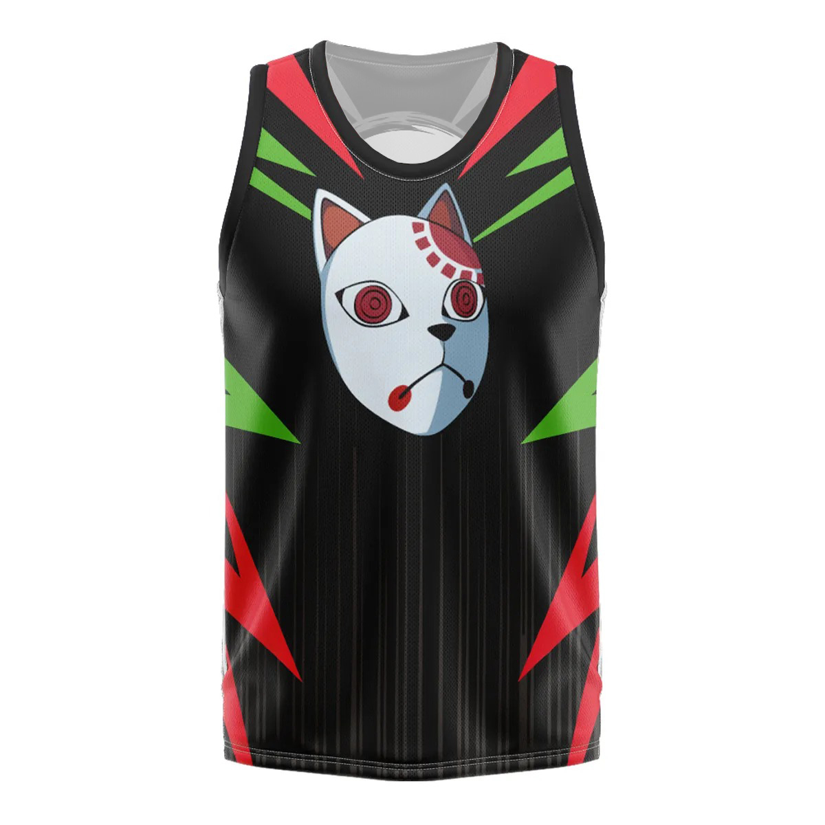 Anime Cosplay Tanjiro - Bandai Tanjiro Warding Mask Basketball Jersey