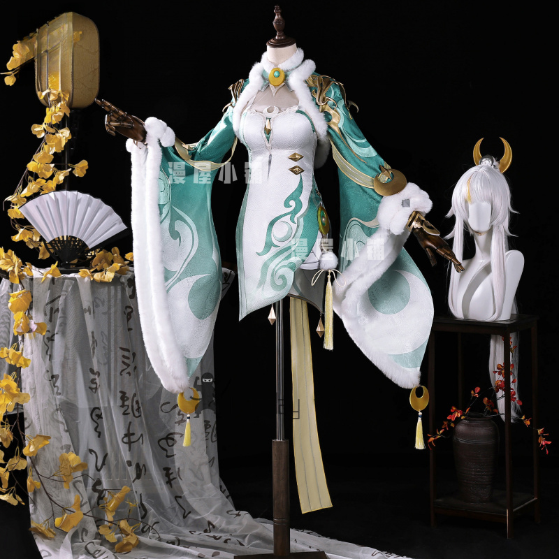 Anime Cosplay In Chinese - Genshin Impact Game Zibai Cosplay Costume