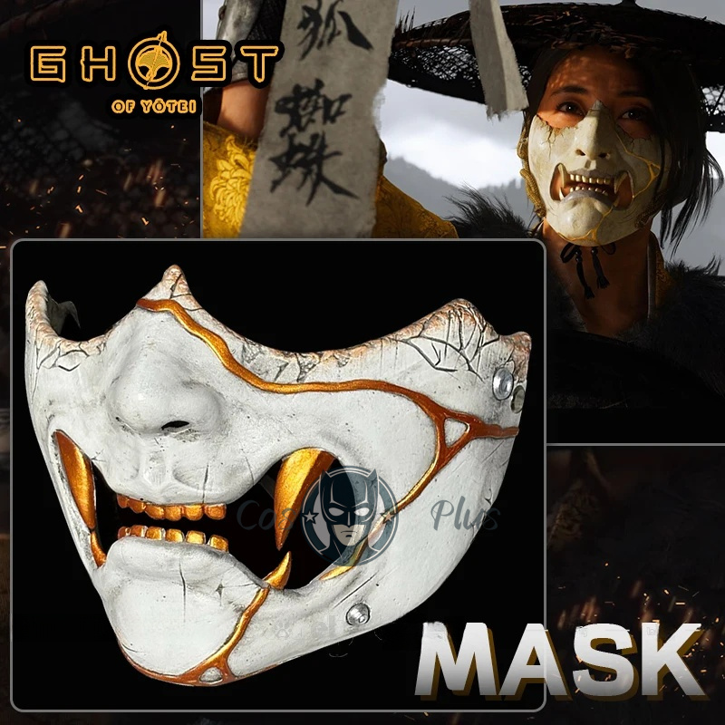 Game Ghost of Yotei Atsu Mask  - Women Anime Cosplay recension och pris