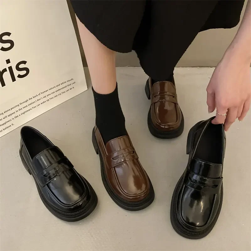 Brown Loafers Women Japanese S - Cosplay Anime Basic recension och pris