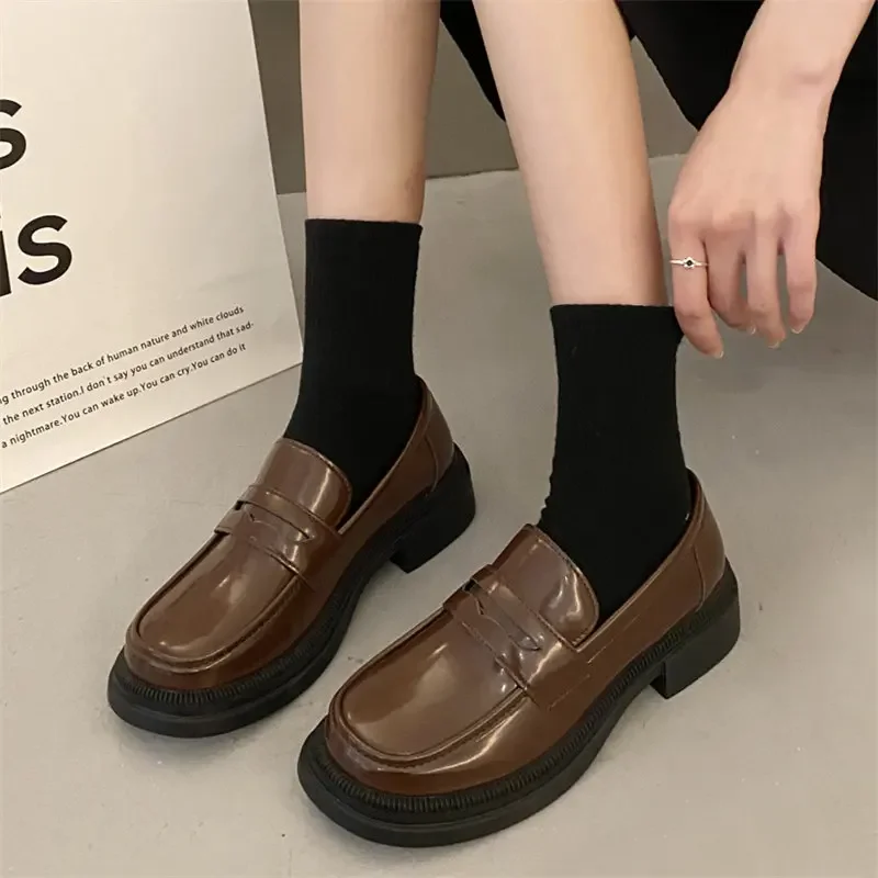 Brown Loafers Women Japanese S - Cosplay Anime Basic recension och pris