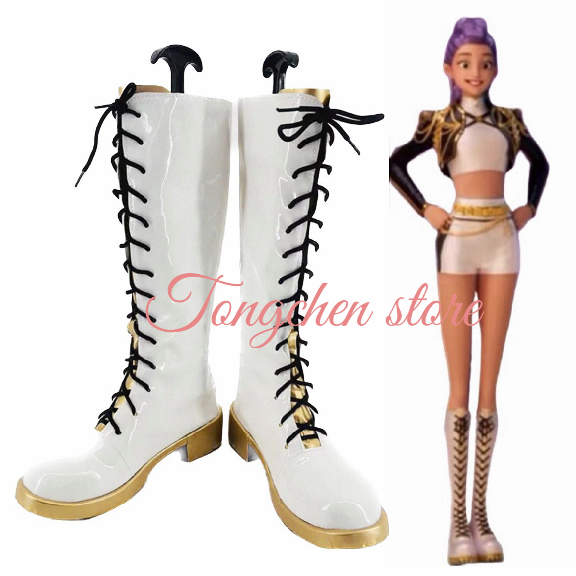 Zoey Mira Rumi Boots Black Gol - Anime Zoey Cosplay recension och pris