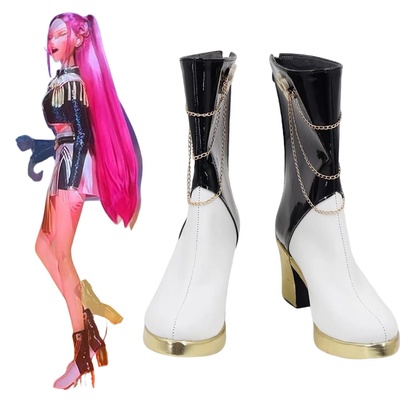 Zoey Mira Rumi Boots Black Gol - Anime Zoey Cosplay recension och pris